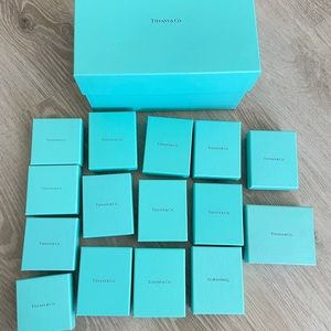 Lot of 16 authentic Tiffany & Co. boxes